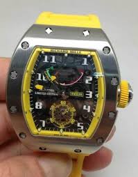 Replica Richard Mille RM 036 white case yellow shadow Men Watch Replica Richard Mille RM 036 white case yellow shadow Men Watch